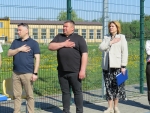 Відкриття фінальних змагань районного етапу всеукраїнських змагань з футболу &laquo;Шкільний м&rsquo;яч&raquo;